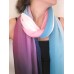 Shaded Spring Print Turquoise Pink & Violet Scarf